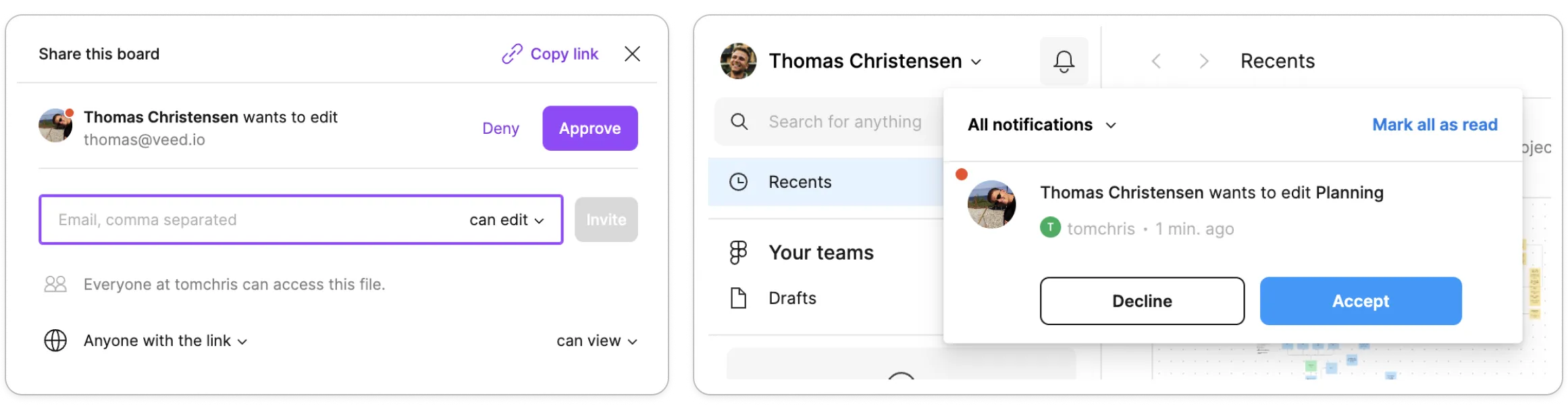 Figma’s approval notifications